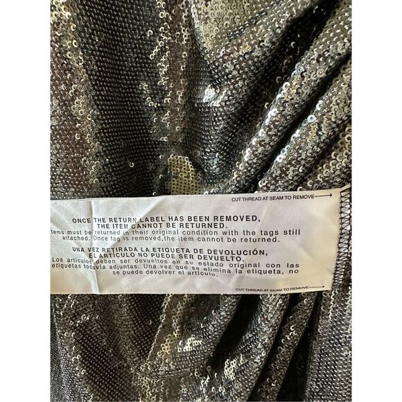 Dress the Population Jordan Gunmetal Sequin Gown Size  XL - Picture 11 of 16